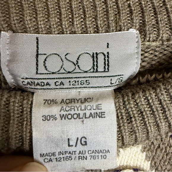 Vintage 90s Tosani 3D knit sweater Mens large Coogi Style - Picture 8 of 14